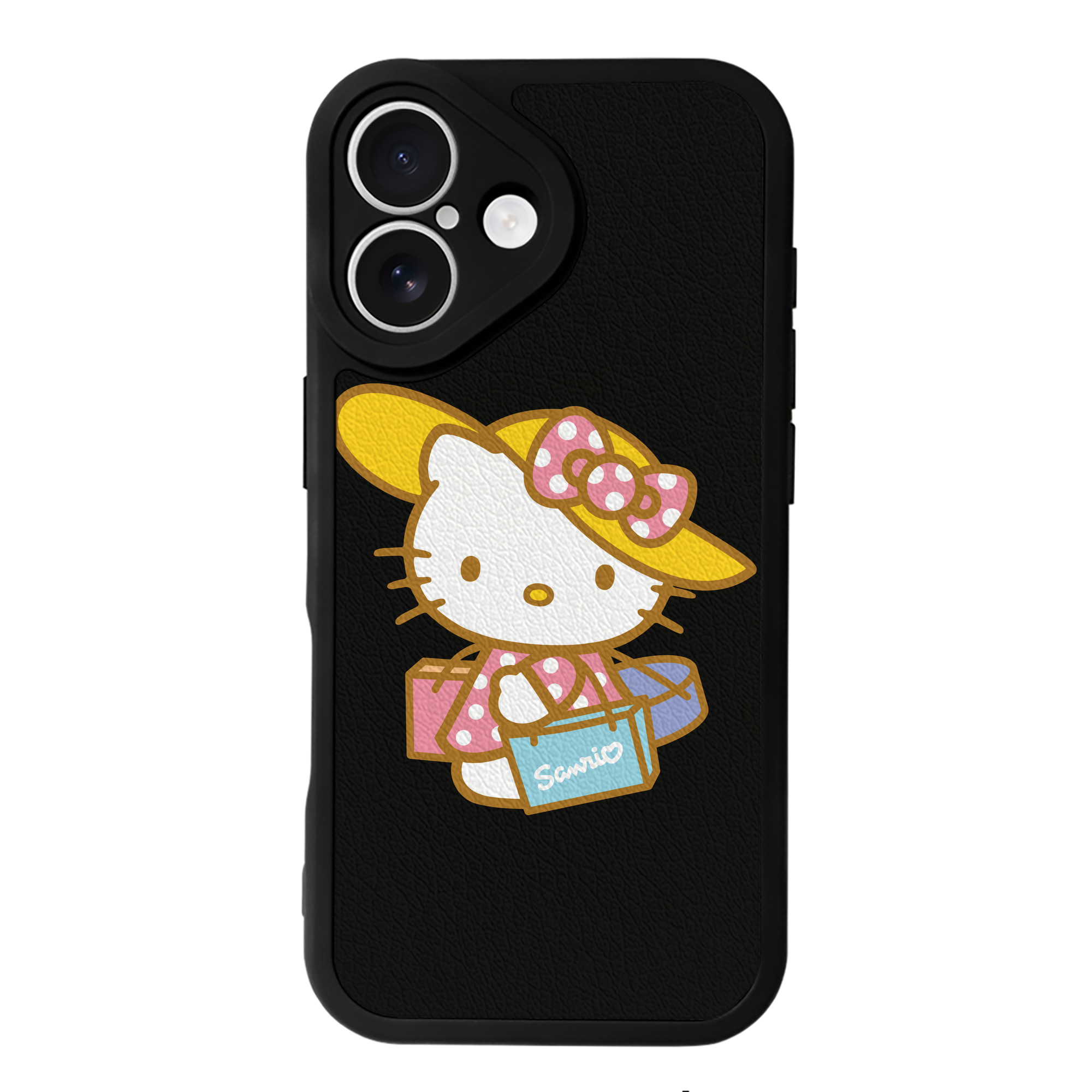 （画像用） Hello Kitty ハローキティ 【iPhone 16シリーズ対応】シリコンスマホケース（レザー調） 材質：シリコン